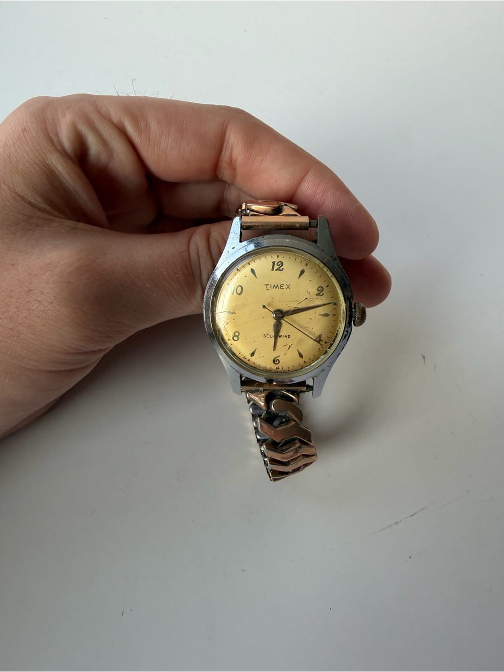 Vintage MCM Timex Self-Winding Mens' Wristwatch AS IS